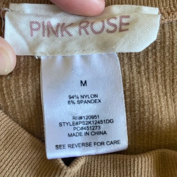 Pink Rose Basic Tee - Picture 3 of 3